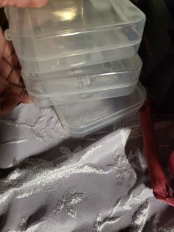 Clear containers.
