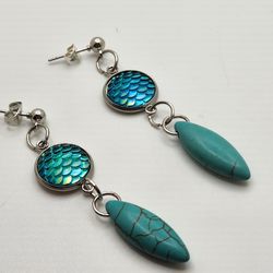 Silver and Turquoise Earrings 