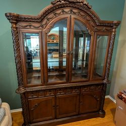 Dining china cabinet and buffet set.