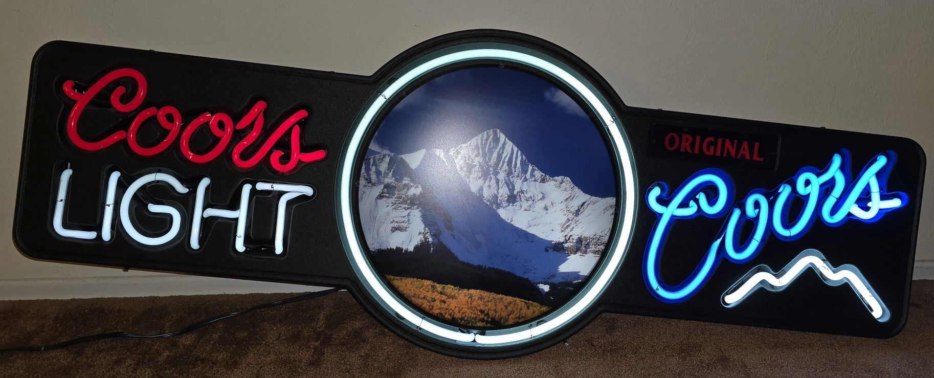 Large genuine Coors Light neon sign