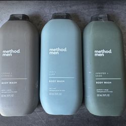 3 Pack Of Method Men Body Wash