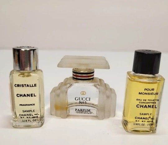 Vintage Chanel Perfume Samples + Gucci Empty Sample