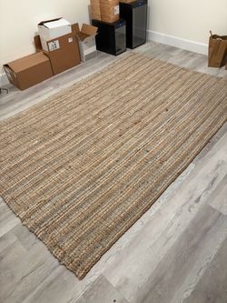 Large Natural Woven Jute Area Rug