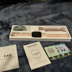 GTX20 Smart Watch AMOLED Display Pink Band Bluetooth Fitness Tracker Android iOS