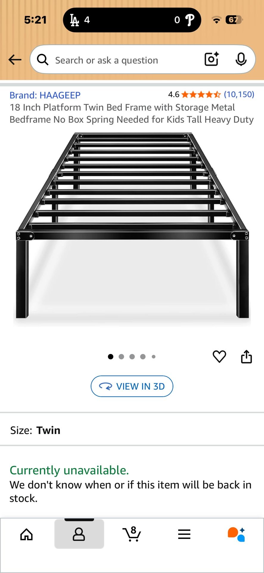 Full metal Bed Frame