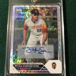 Tyler Soderstrom Rookie Card Auto