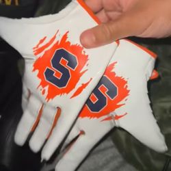Custom Syracuse Football Gloves 