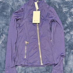Lulu navy define zip up up jacket 