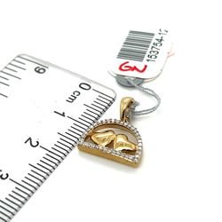 10kt Gold Diamond Pendant Arch With Hearts .10ctw 1.22grams 153754 12 