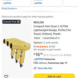 Hair Dryer(Yellow)
