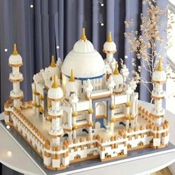 Famous Landscape Building Taj Mahal Micro Building Blocks 