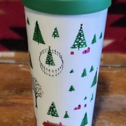 Kate Spade "Winter " 16oz Travel Tumbler Cup RETIRED