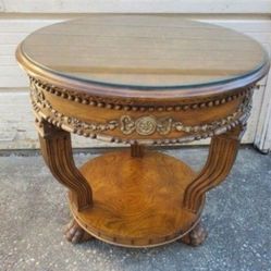 Vintage Glasstop End Tables 