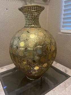 21inch gold vase