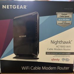 Nighthawk AC1900 WiFi Cable Modem Router (C7000), Netgear C7000-100NAS