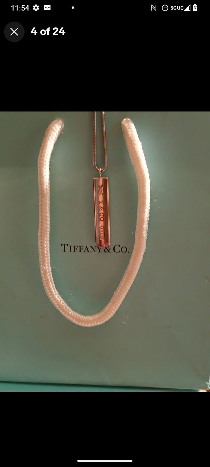 Tiffany & Co Brand New Solid Authentic 1837 Pendant Necklace Sterling Silver 925