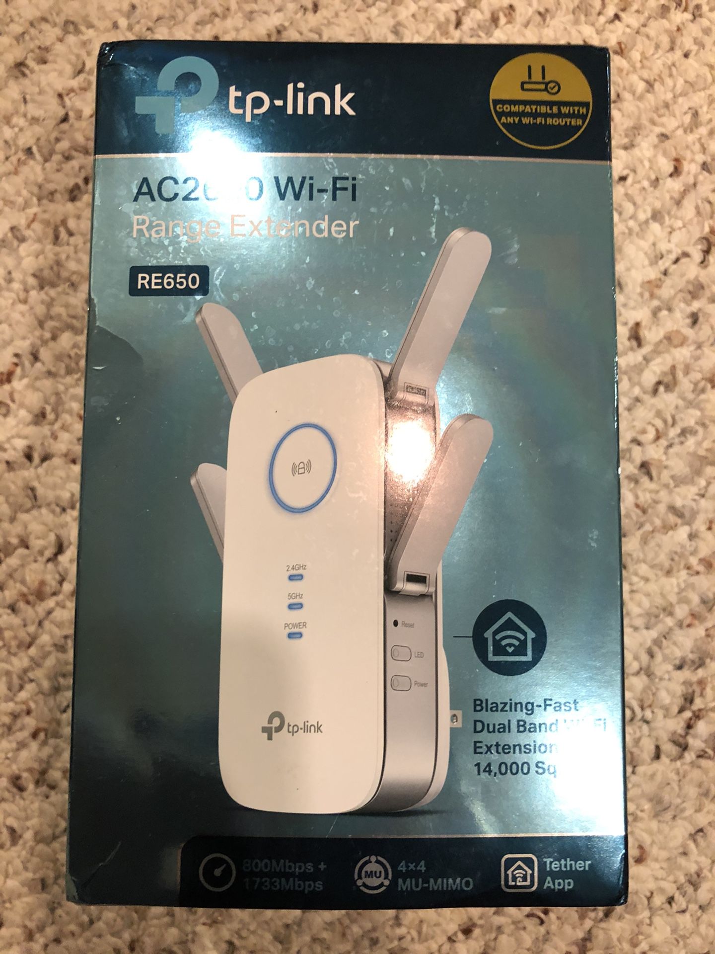 TP Link AC2600 WiFi range extender, RE650