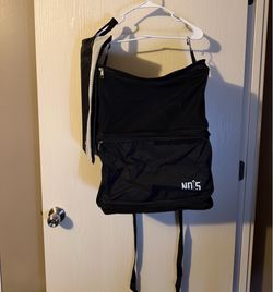 Black Hanging Travel Bag with 3 Large Zip Compartments