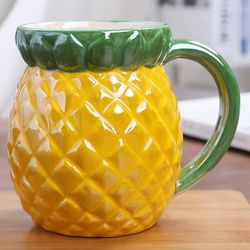 Ceramic Pineapple Shaped Coffee Mug
