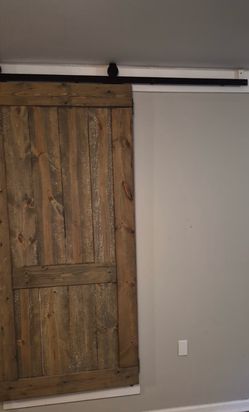 Solid Wood Sliding Barn Door 36” x 84” with Complete Hardware Kit