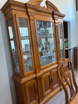 Solid wood hutch