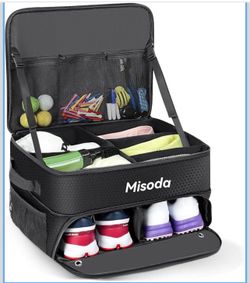 Golf Trunk Organizer with Shoe Storage, Golf Gifts for Men,2-Pair Capacity, Waterproof Car Trunk Locker Storage Box for Golf Gear and Accessories,Golf