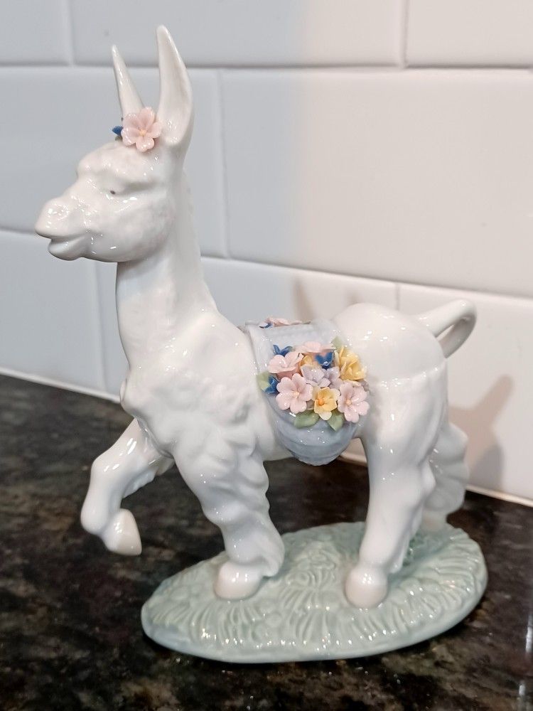Lladro Parading Donkey Porcelain Figurine 6573