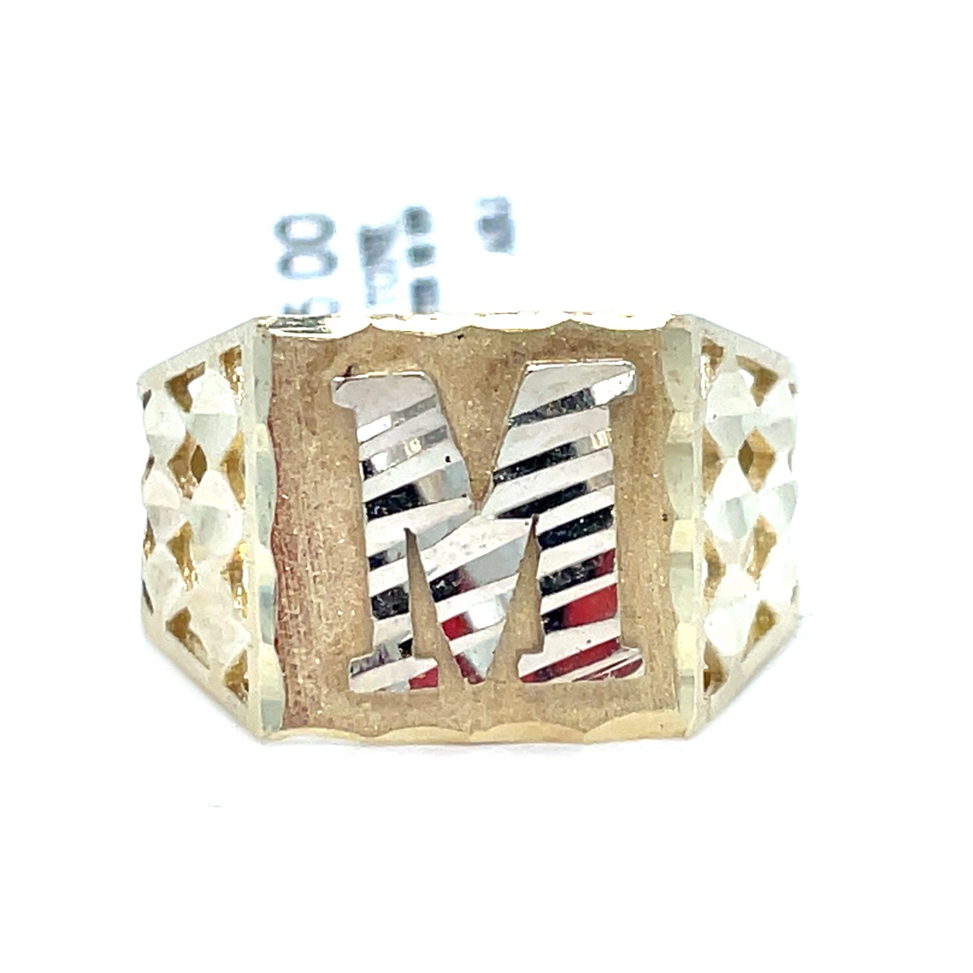10Kt Yellow Gold Letter M Ring 4.00g Size 9 198460