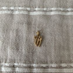 14k Gold “W” Initial Charm