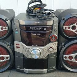 Vintage Panasonic SA-AK510 5-CD Changer Stereo System with Remote!