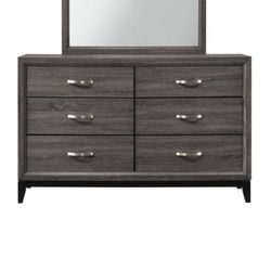 Brand new 58"L x 37"H grey dresser