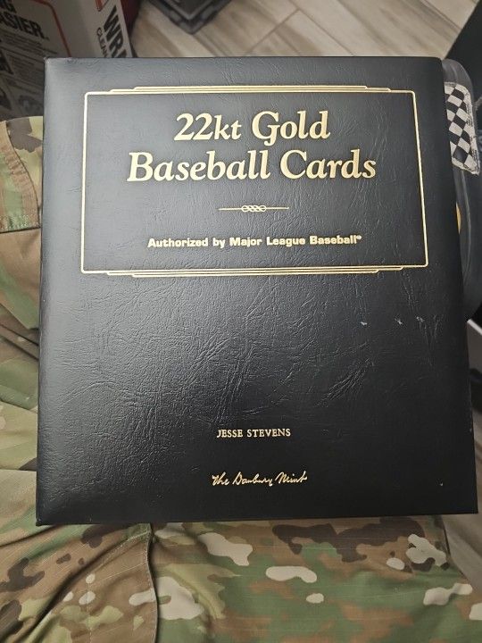 22k gold baseball cards danbury mint Jesse Stevens