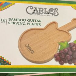 Carlos Santana 12” Bamboo Guitar Serving Board – NEW