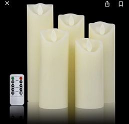 Gorgeous flame less battery operated led candles with remote control. 5 piece