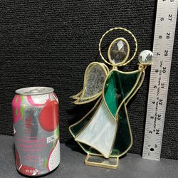 Stained Glass Angel Holding World