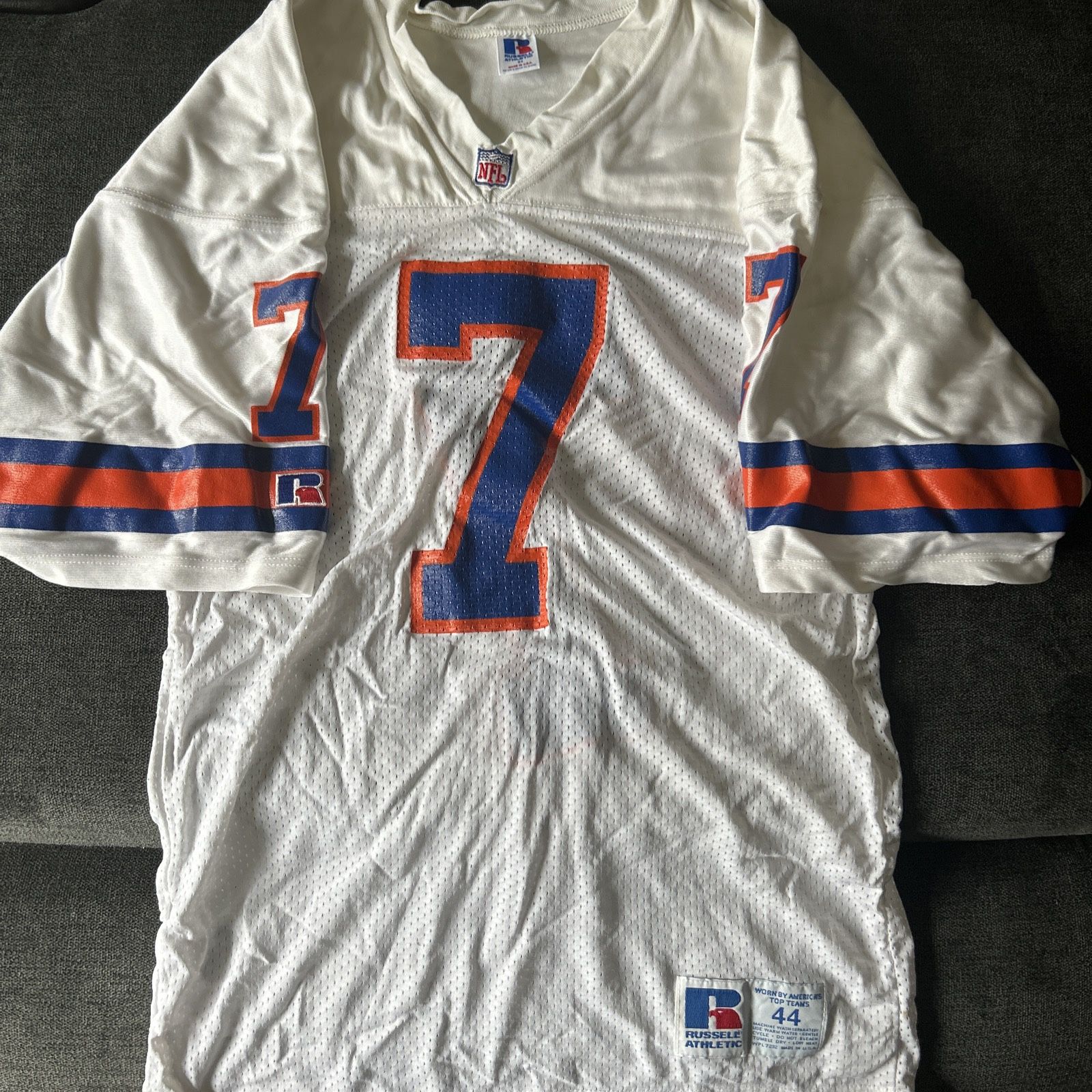 Vtg John Elway Denver Broncos Russell Athletic AUTHENTIC Football Jersey Sz 44