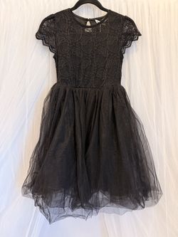 KARIN Black Lace Tulle Girls' Dress — Size 12Y