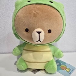 12" Milk Mocha Bear Plush in Turtle Costume – Round 1 Exclusive - New with Tags