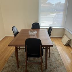 Mid Century Teak Table And Chairs