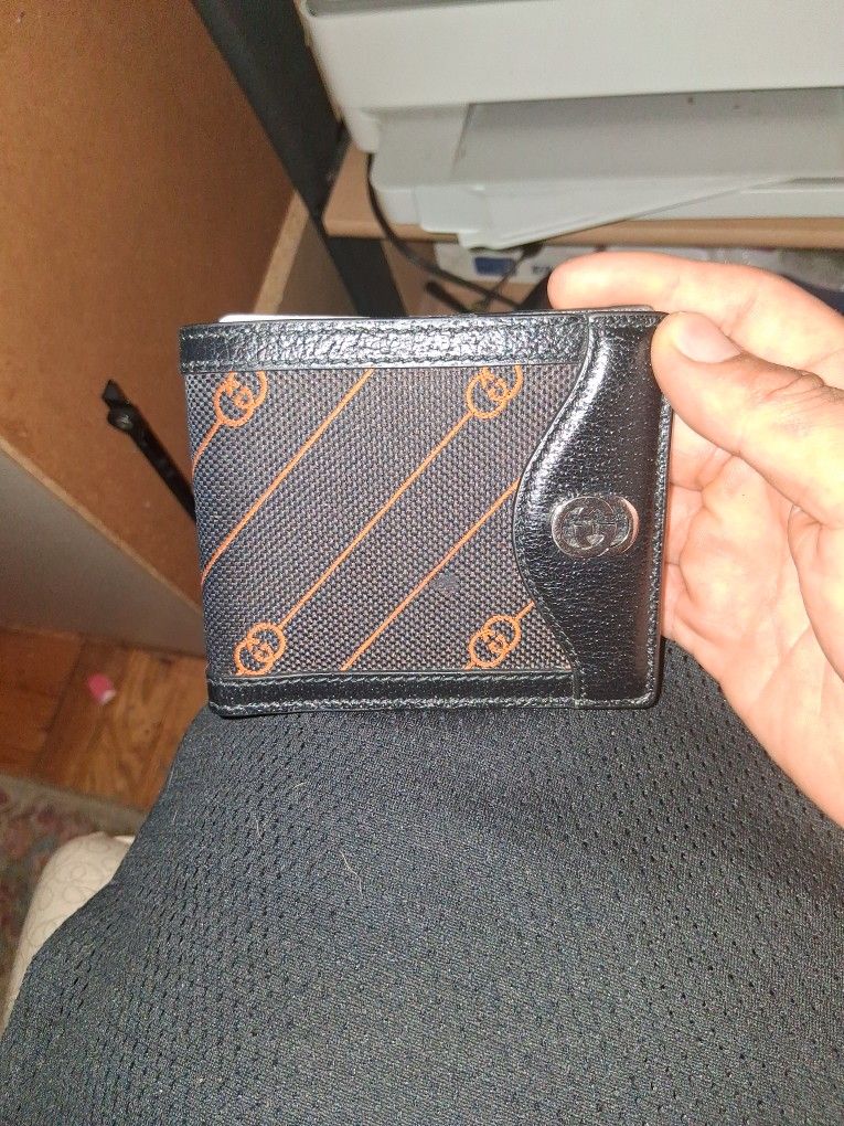 Orange And Black Gucci Wallet