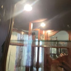 2 Piece Cherry Wood Hutch 