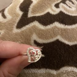 Real 925 Sterling Silver Love Heart ❤️ Ring Size 7