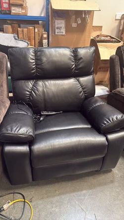 New Black Dual Motor Massage Recliner With heat. Lay Flat, Living room Sofa. Lazy Sofa