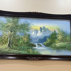 53x30 mahogany frame. Mint condition. Looks brand new