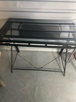 Glass top desk