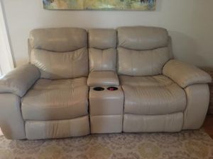 Havertys Leather Power Reclining Sofa And Entertainment Love Seat Havertys Leather Power Reclining Sofa