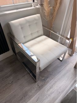Modani leather chairs and center table