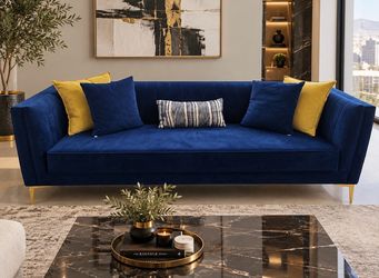 Modern blue couch