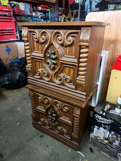 Vintage wood side tables
