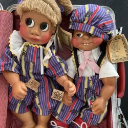 Set Of Male & Female Rare The Nader Kids Dolls